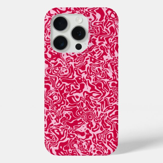 Abstrakter Rosa Swirl Case-Mate iPhone Hülle (Rückseite)