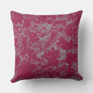 abstrakter rosa und blauer Marmor Kissen