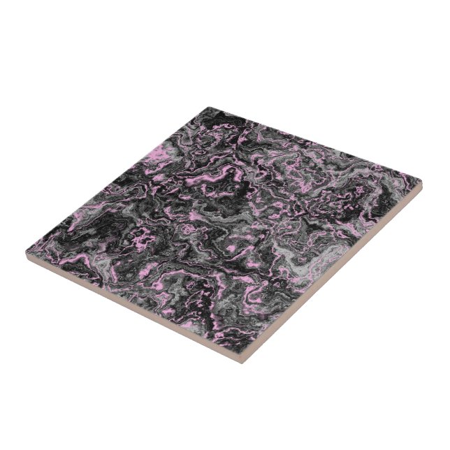 Abstrakter rosa und grauer Marmor Fliese (Seite)