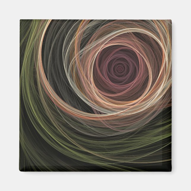 Abstrakter Rose-Magnet Magnet (Vorne)