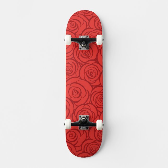 Abstrakter Rosen-Hintergrund Skateboard (Vorderseite)