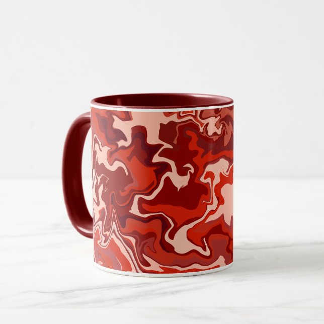 Abstrakter Roter Fluss Tasse (Vorderseite Links)