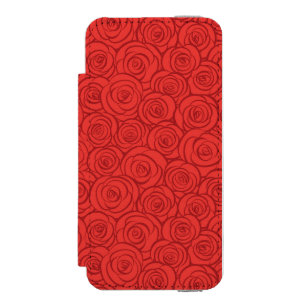 Abstrakter roter Rosen Hintergrund Incipio Watson™ iPhone 5 Geldbörsen Hülle