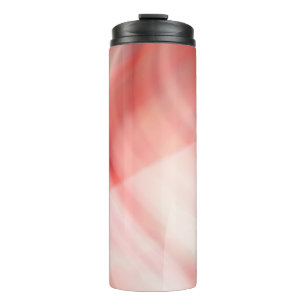 abstrakter roter und rosa Hintergrund mit weißen R Thermosbecher