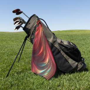 Abstrakter Rotwirbel Golfhandtuch