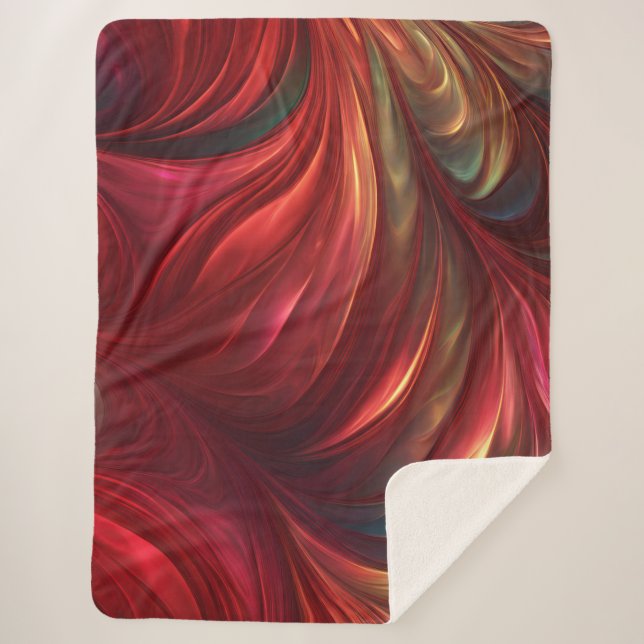 Abstrakter Rotwirbel Sherpadecke (Vorderseite)