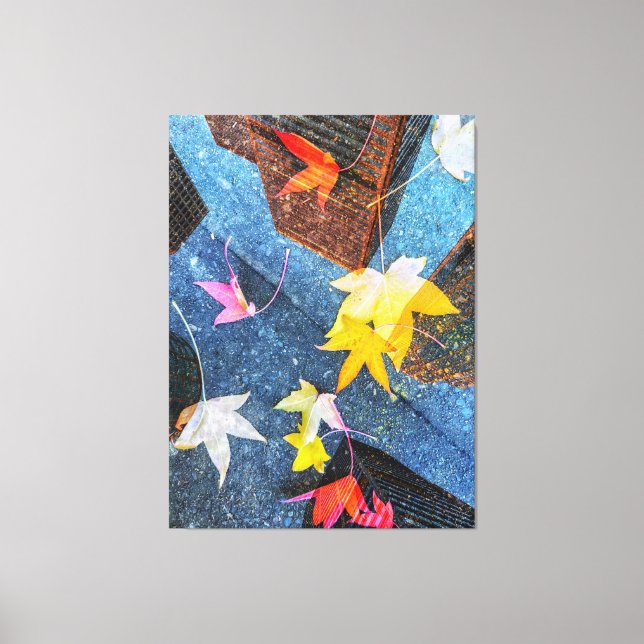 Abstrakter Rückgang in der Stadt Leinwanddruck (Vorderseite)