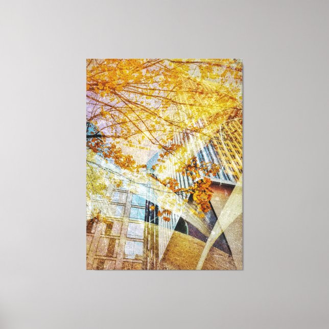 Abstrakter Rückgang in der Stadt Leinwanddruck (Vorderseite)