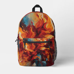 Abstrakter Rucksack für leidenschaftliche Flammen