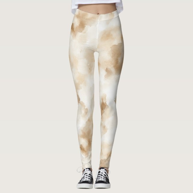 Abstrakter Sandstrand Leggings (Vorderseite)
