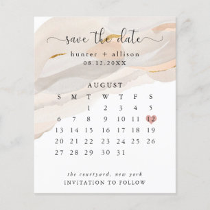 Abstrakter Save the Date Kalender Flyer