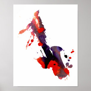 Abstrakter Saxophone Poster