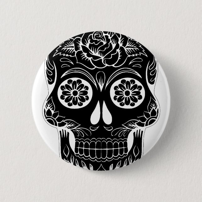Abstrakter Schädel Button (Vorderseite)