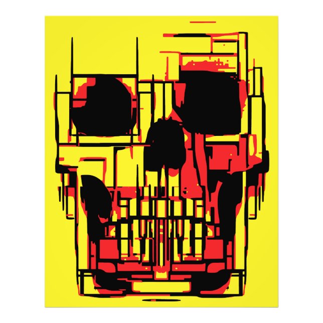 Abstrakter Schädel in lebhaften Farben Fotodruck (Vorne)