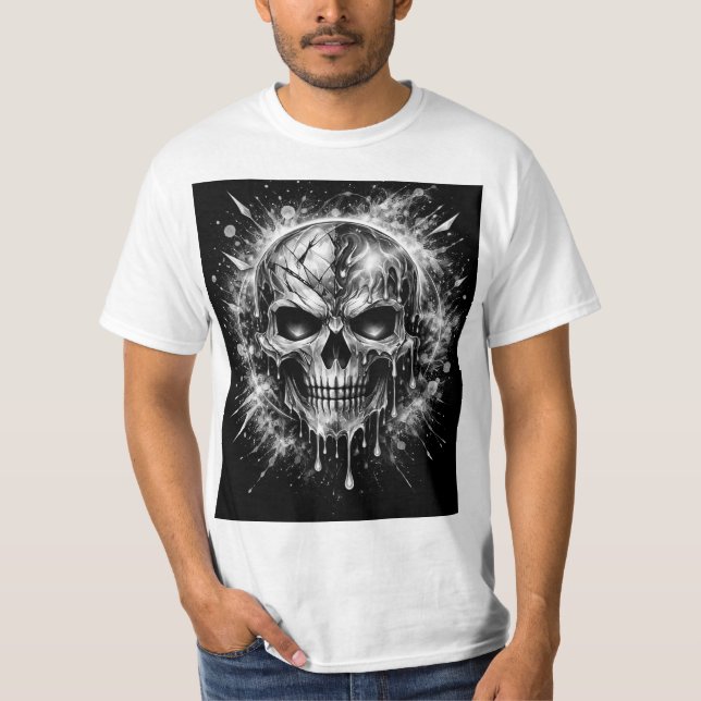 Abstrakter Schädel T-Shirt (Vorderseite)