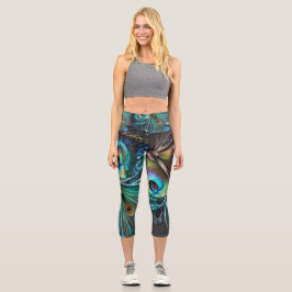 Abstrakter Schmetterling2 Capri Leggings