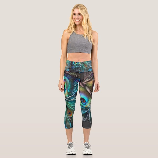 Abstrakter Schmetterling2 Capri Leggings (Vorderseite)