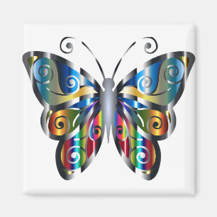 Abstrakter Schmetterling 1 Magnet