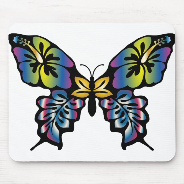 Abstrakter Schmetterling 3 Mousepad (Vorne)