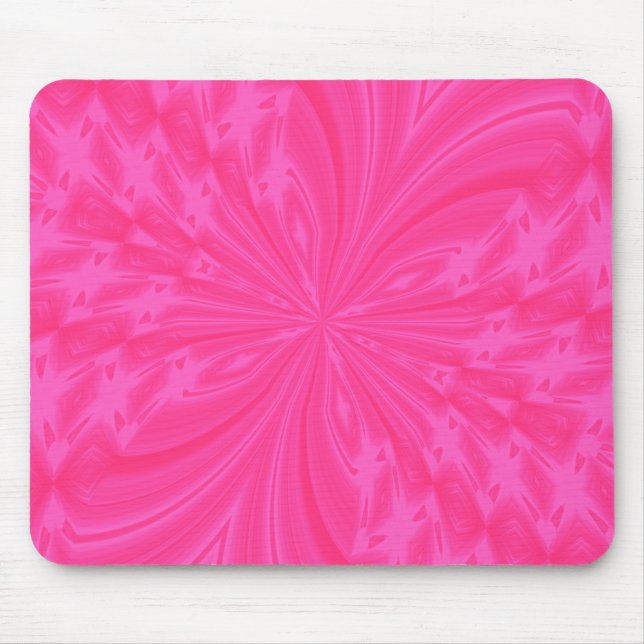 Abstrakter Schmetterling Bright Pink MOUSEPAD (Vorne)