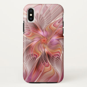 Abstrakter Schmetterling Bunte Fantasy-Fraktal-Kun iPhone X Hülle