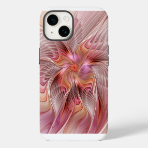 Abstrakter Schmetterling Bunte Fantasy-Fraktal-Kun iPhone 14 Hülle