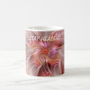Abstrakter Schmetterling Bunte Fantasy-Fraktal-Kun Kaffeetasse