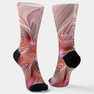 Abstrakter Schmetterling Bunte Fantasy-Fraktal-Kun Socken