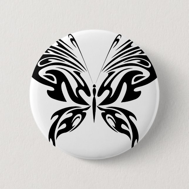Abstrakter Schmetterling Button (Vorderseite)
