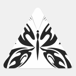 Abstrakter Schmetterling Dreieckiger Aufkleber