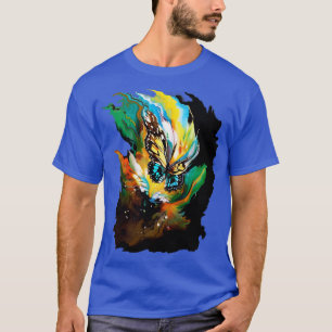 Abstrakter Schmetterling Eine farbenfrohe surreale T-Shirt