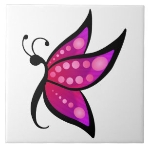 Abstrakter Schmetterling Fliese