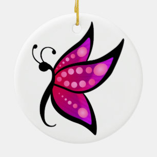 Abstrakter Schmetterling Keramik Ornament