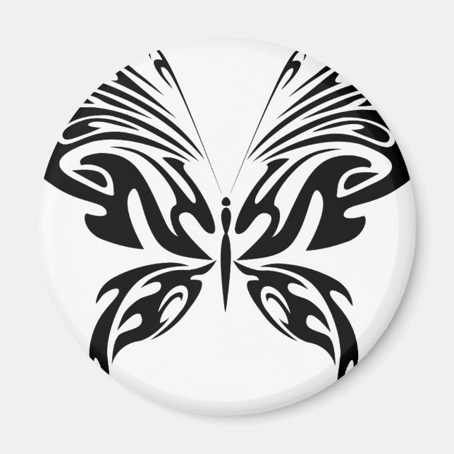 Abstrakter Schmetterling Magnet (Vorne)