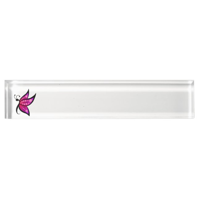 Abstrakter Schmetterling Namensplakette (Vorderseite)