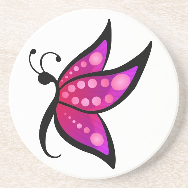 Abstrakter Schmetterling Untersetzer (Vorne)
