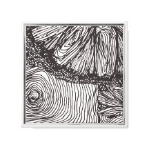 Abstrakter Schwarz-Weiß-Blumen-Linienkunst-Druck