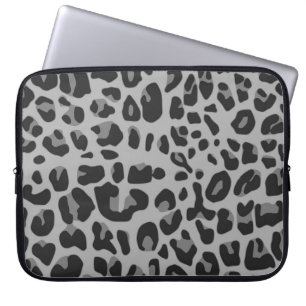 Abstrakter Schwarz-weißer Hipstercheetah-Tierdruck Laptopschutzhülle