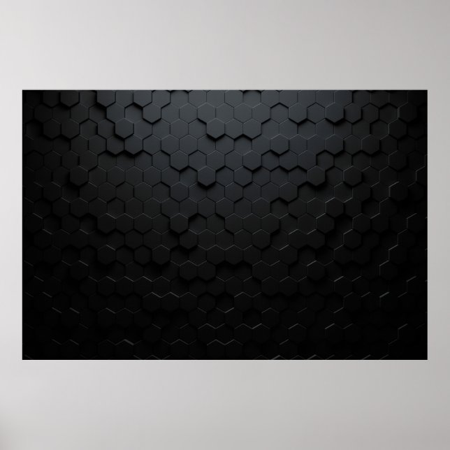 Abstrakter, schwarzer dreieckiger Hintergrund, Gru Poster (Vorne)