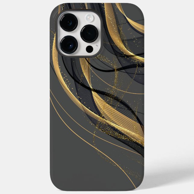 Abstrakter schwarzer Hintergrund mit Gold und Blac Case-Mate iPhone Hülle (Rückseite)