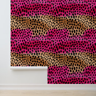 Abstrakter schwarzer Rosa Leopard Tapete