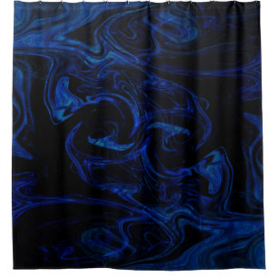 Abstrakter, schwarzer Swirl, Cool Duschvorhang