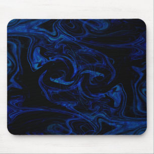 Abstrakter, schwarzer Swirl, Cool Mousepad