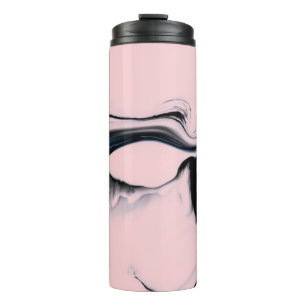ABSTRAKTER, SCHWARZPINKPINK AUF PASTEL HINTERGRUND THERMOSBECHER