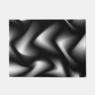 Abstrakter Schwarzweiss-zebra Fußmatte