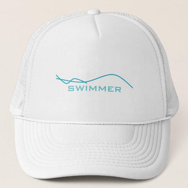 Abstrakter Schwimmer Truckerkappe (Vorderseite)