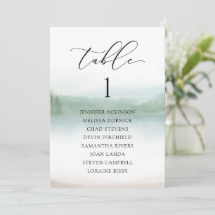 Abstrakter See & Bäume Hochzeitskarten Einladung