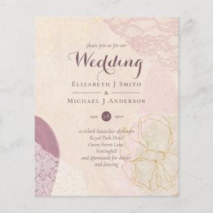 Abstrakter Senf Lace Merlot Hochzeitbudget