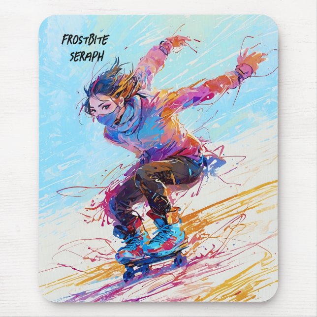 Abstrakter Skater Mousepad (Vorne)