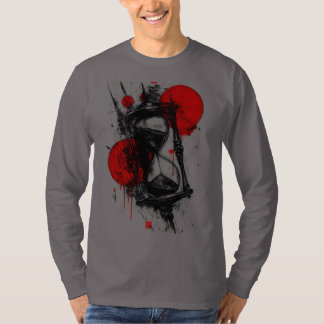 Abstrakter Skizzen-Stundenglas-Langarm T-Shirt